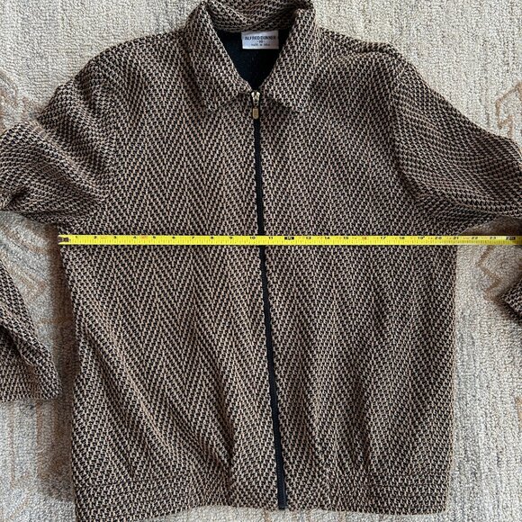 Vintage Alfred Dunner Knit Zip Jacket Quiet Luxury Athleisure Model Off Duty M/L - Picture 10 of 13